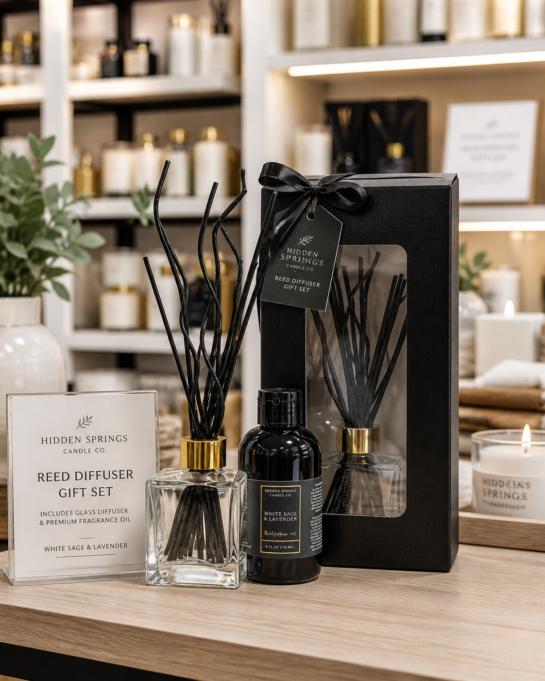 Modern Square Glass Diffuser Set