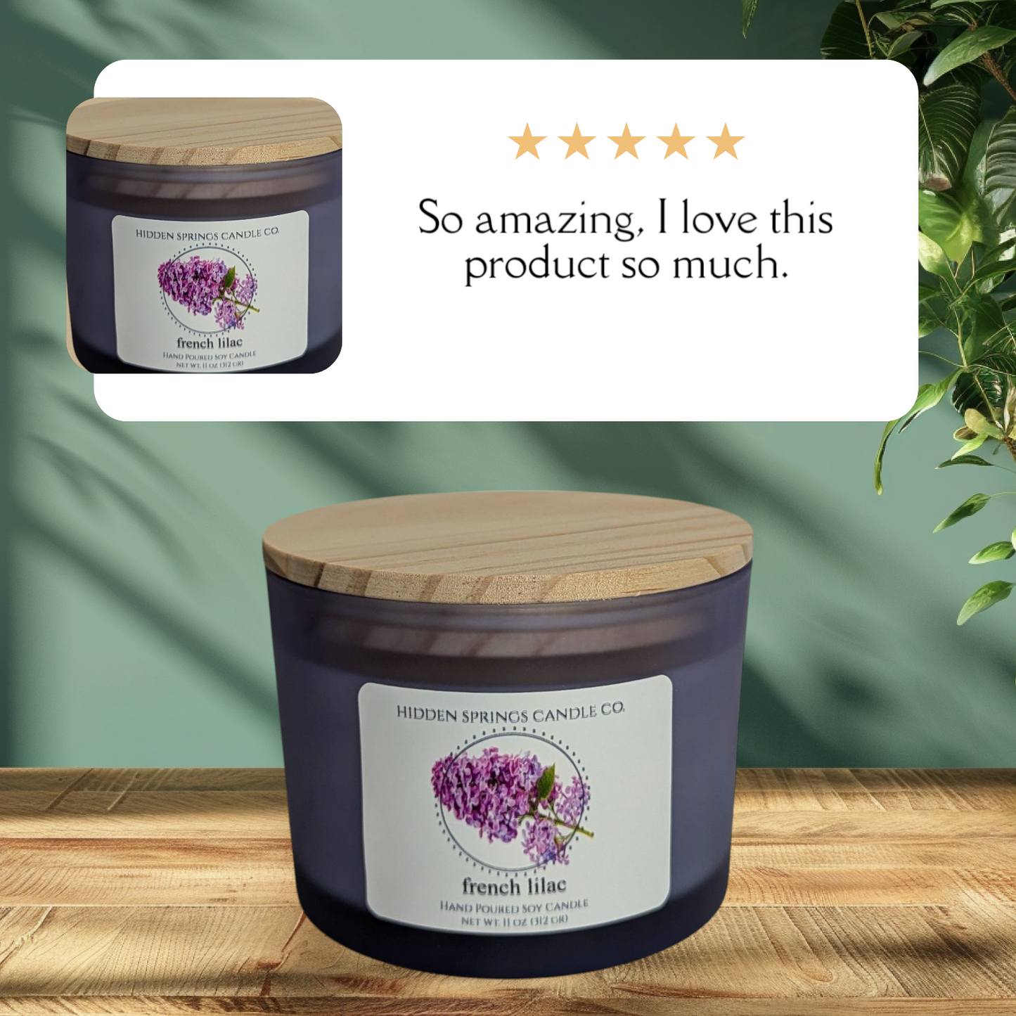 French Lilac 3-Wick Soy Candle