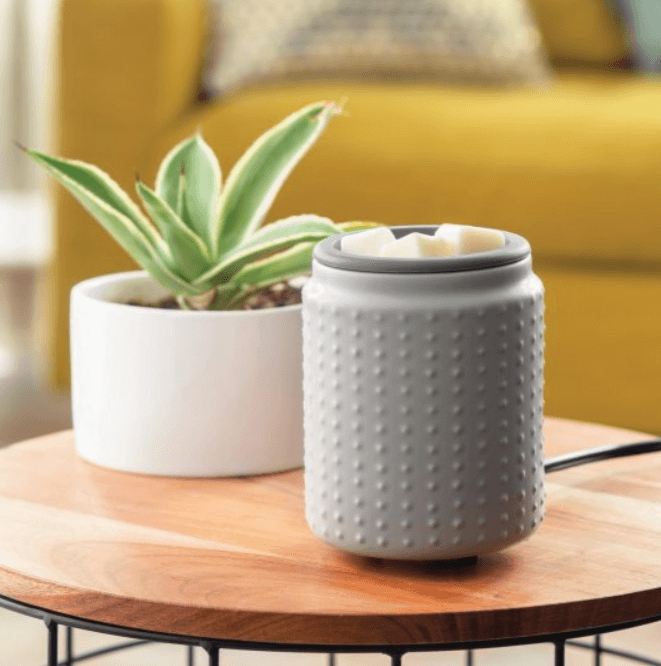 Gray Hobnail Flip Dish Warmer-Hidden Springs Candle Co