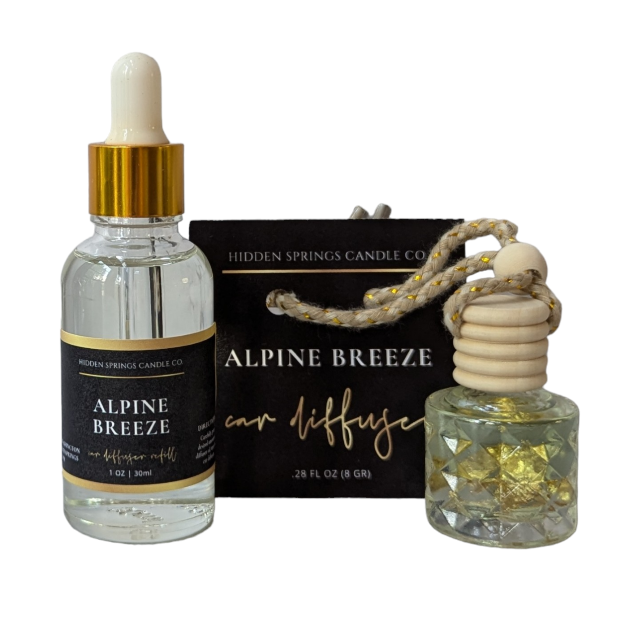 Alpine Breeze Car Diffuser With Refill-Hidden Springs Candle Co
