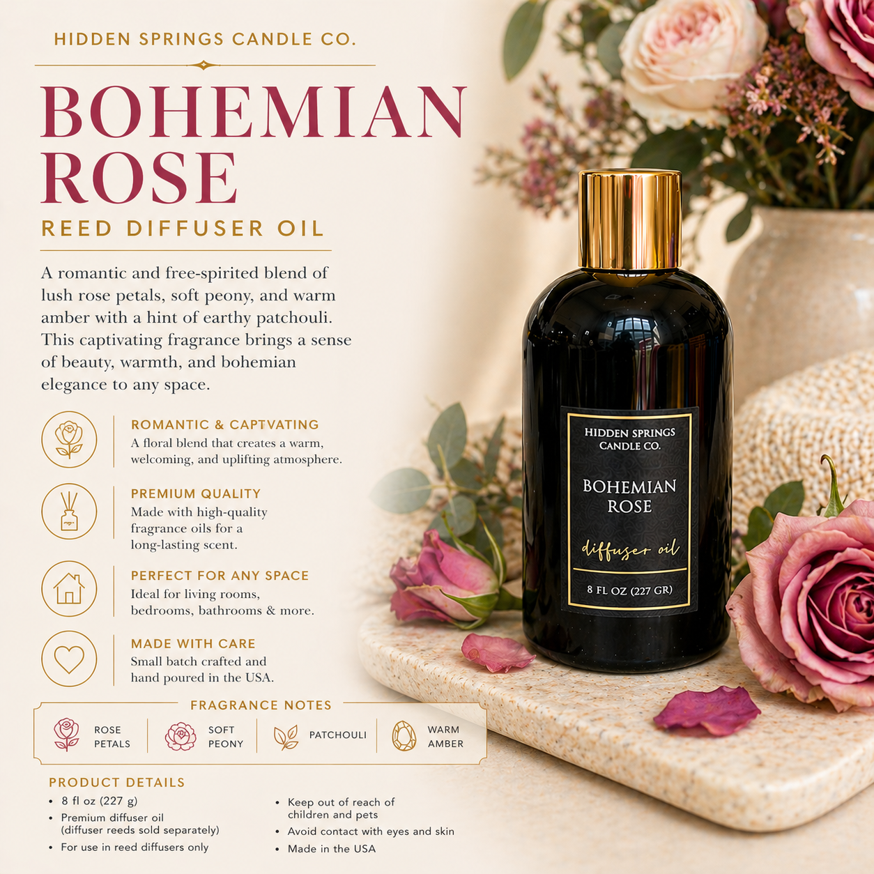 Bohemian Rose Diffuser Oil