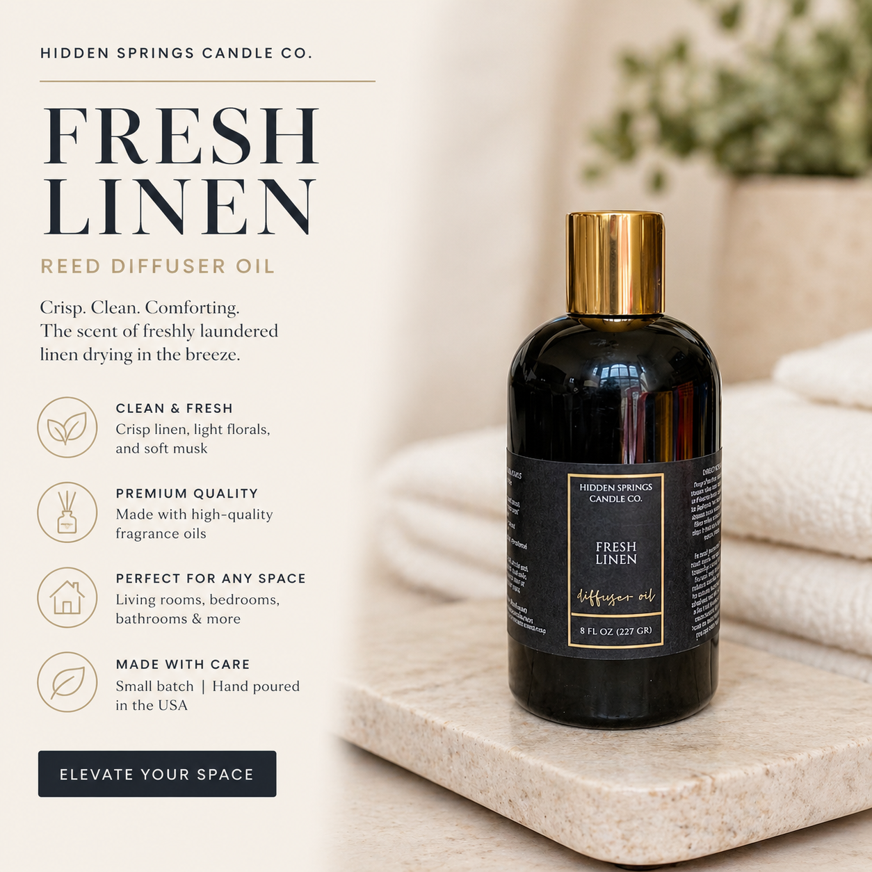 Fresh Linen Diffuser Oil