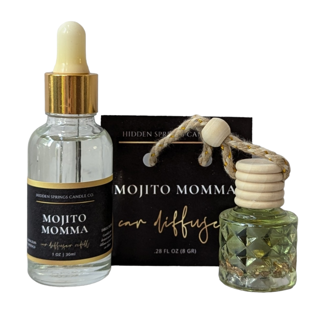 Mojito Momma Car Diffuser With Refill-Hidden Springs Candle Co