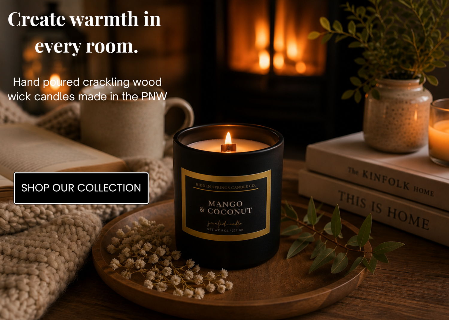 8OZ LUXURY CRACKLING WICK CANDLES