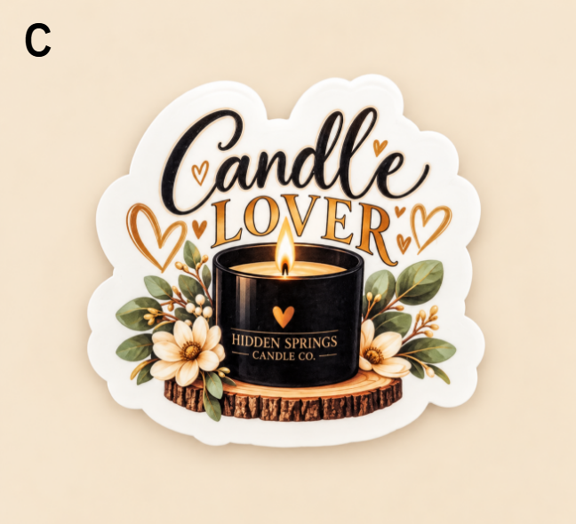 Vinyl Candle Themed Decals