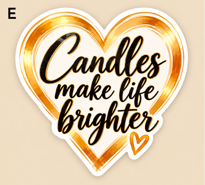 Vinyl Candle Themed Decals