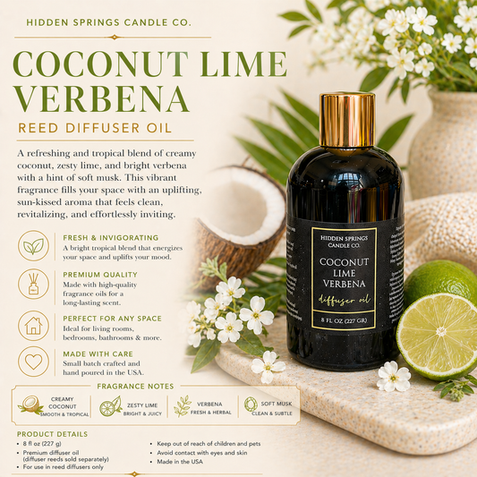 Coconut Lime Verbena Diffuser Oil
