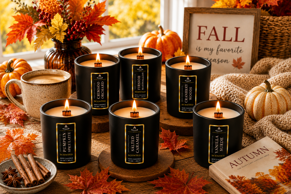 8 OZ FALL CRACKLING WOOD WICK CANDLE