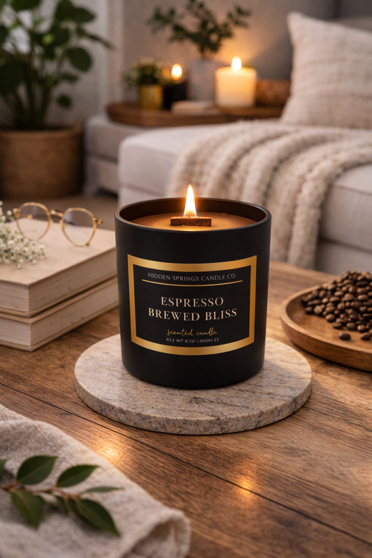 Espresso Brewed Bliss Candle-Hidden Springs Candle Co