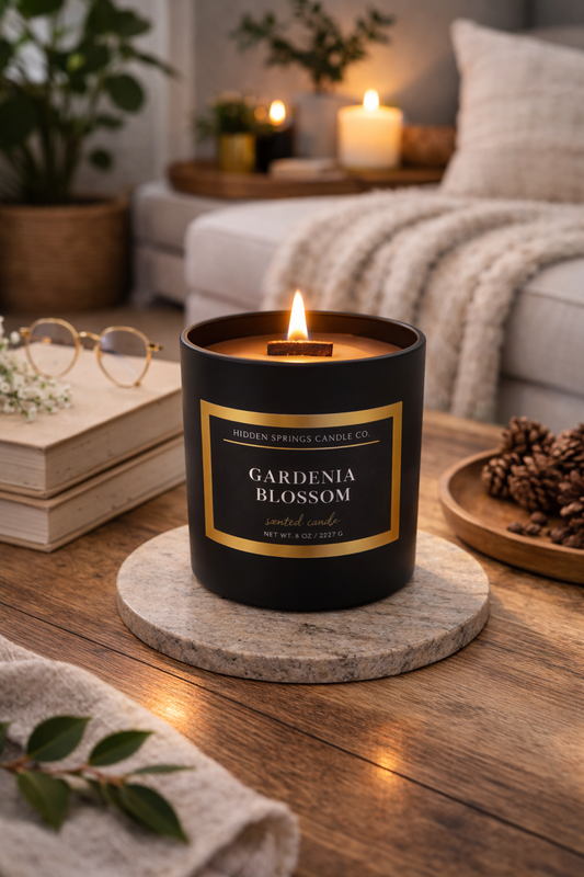 Gardenia Blossom Candle-Hidden Springs Candle Co