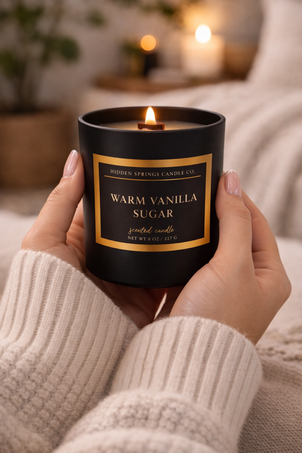 Warm Vanilla Sugar Candle-Hidden Springs Candle Co