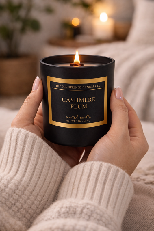 Cashmere Plum Candle-Hidden Springs Candle Co