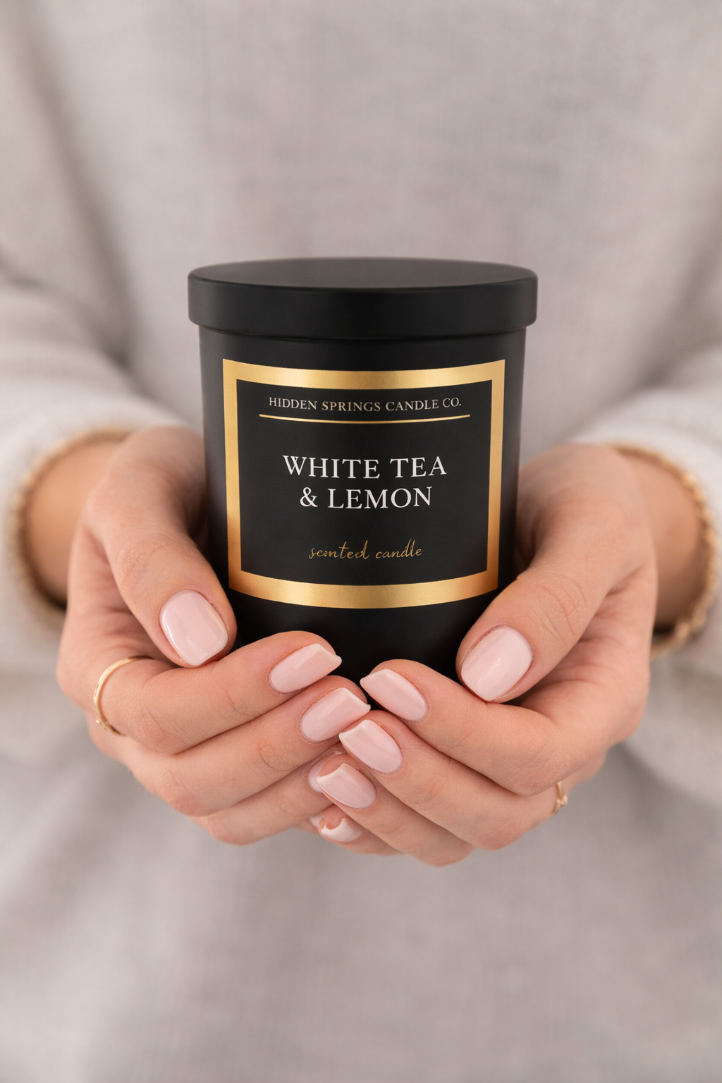 White Tea & Lemon Candle-Hidden Springs Candle Co