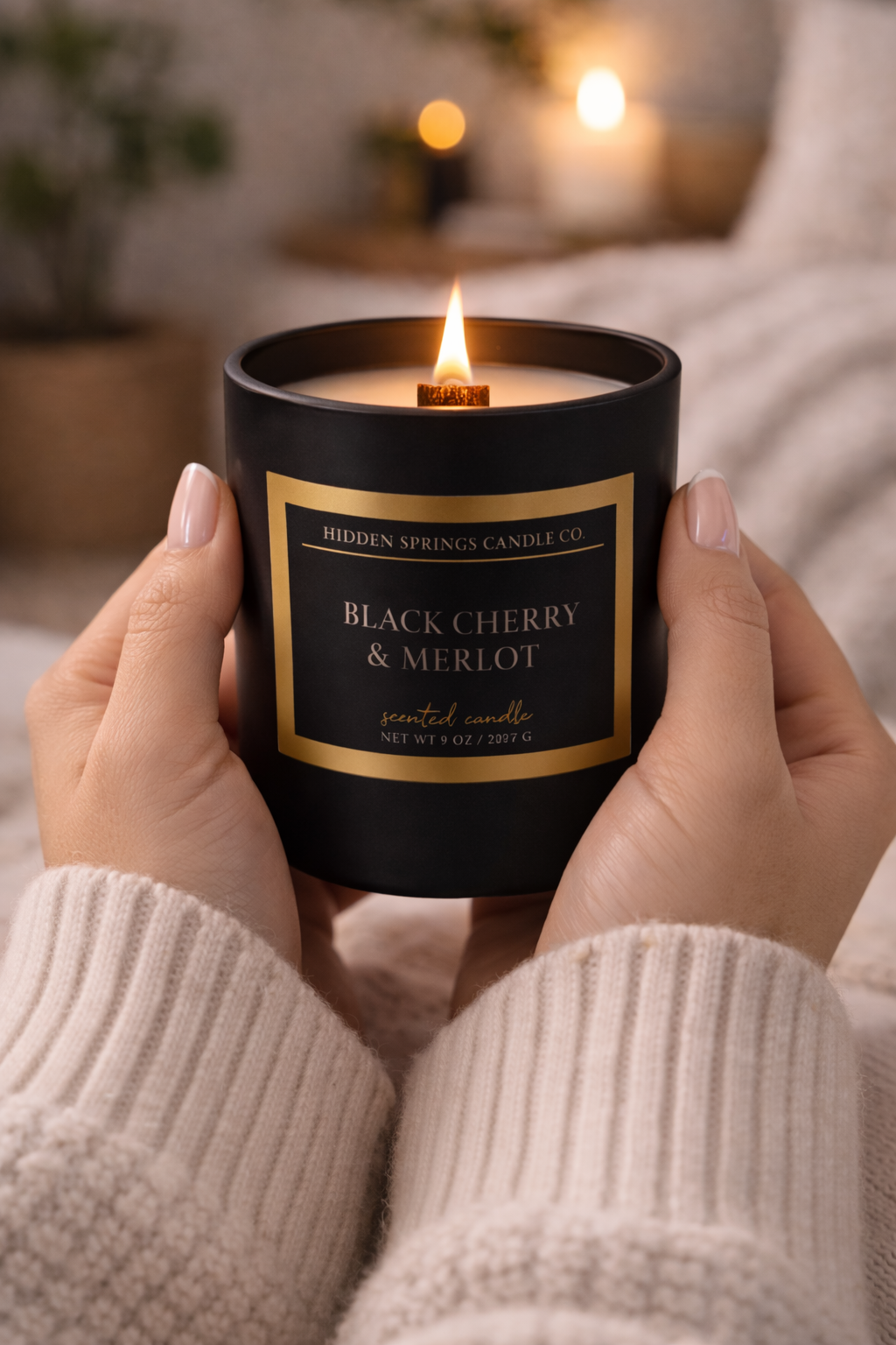 Black Cherry Merlot Candle Hidden Springs Candle Co