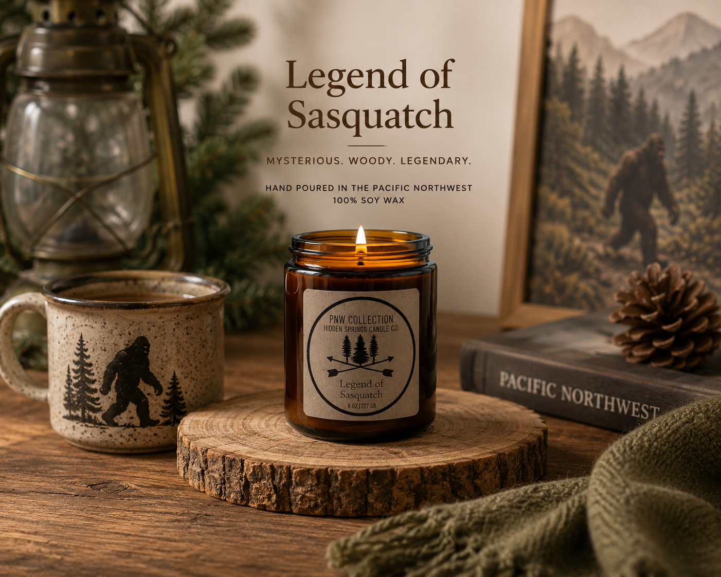 Legend Of Sasquatch Candle