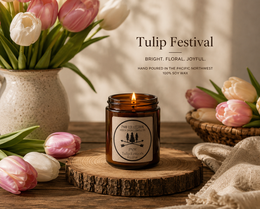 PNW Tulip Festivals Candle