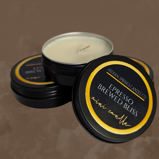 2 OZ ESPRESSO BREWED BLISS MINI CANDLE-Hidden Springs Candle Co