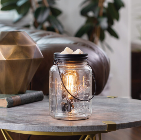 Glass Mason Jar Vintage Bulb Illumination Fragrance Warmer