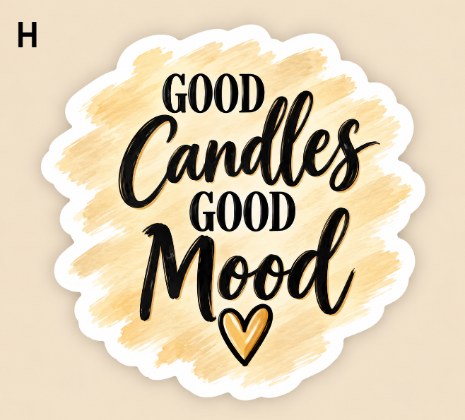 Vinyl Candle Themed Decals