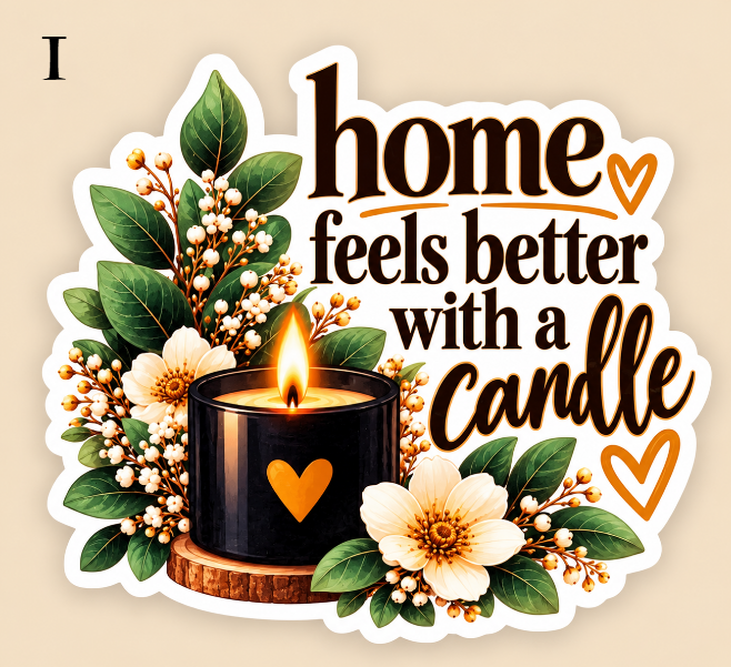 Vinyl Candle Themed Decals