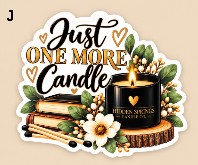 Vinyl Candle Themed Decals