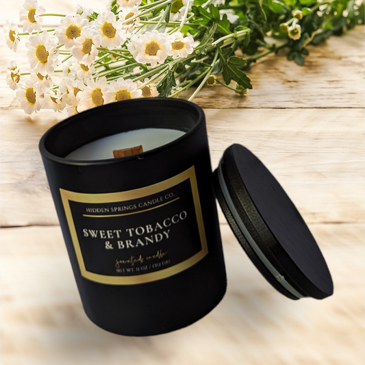 Sweet Tobacco and Brandy Luxury Coconut Soy Candle