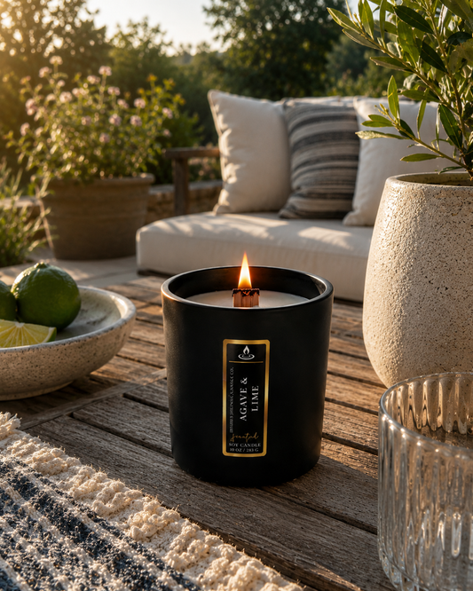 Agave & Lime 8 oz Crackling Wood Wick Soy Candle