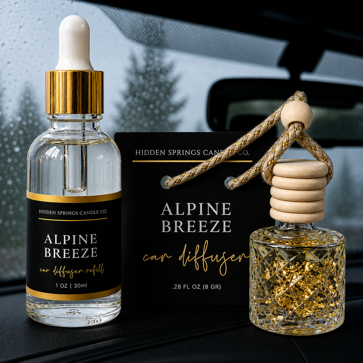 Luxury Hanging Car Diffuser with Refill