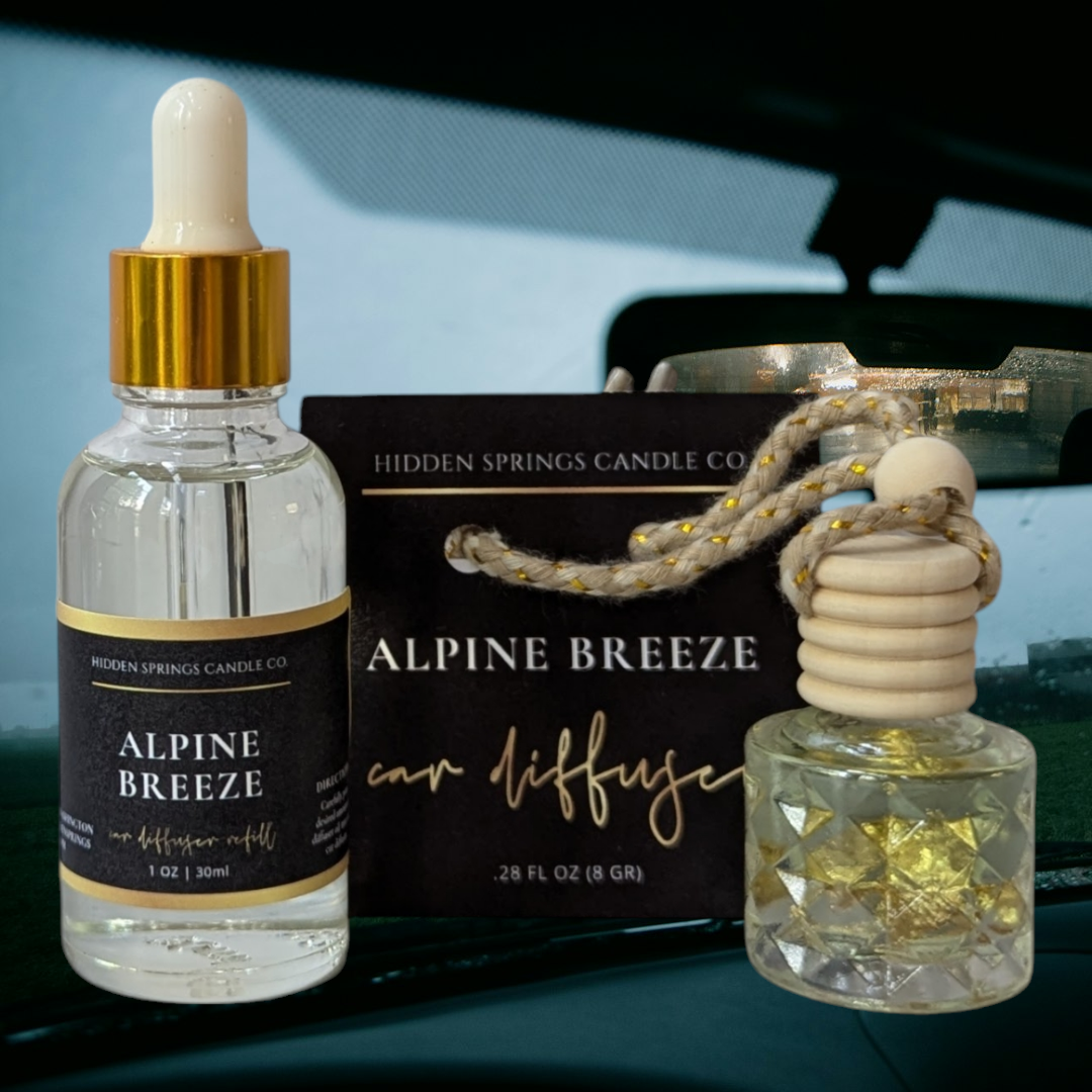 Alpine Breeze Car Diffuser With Refill-Hidden Springs Candle Co