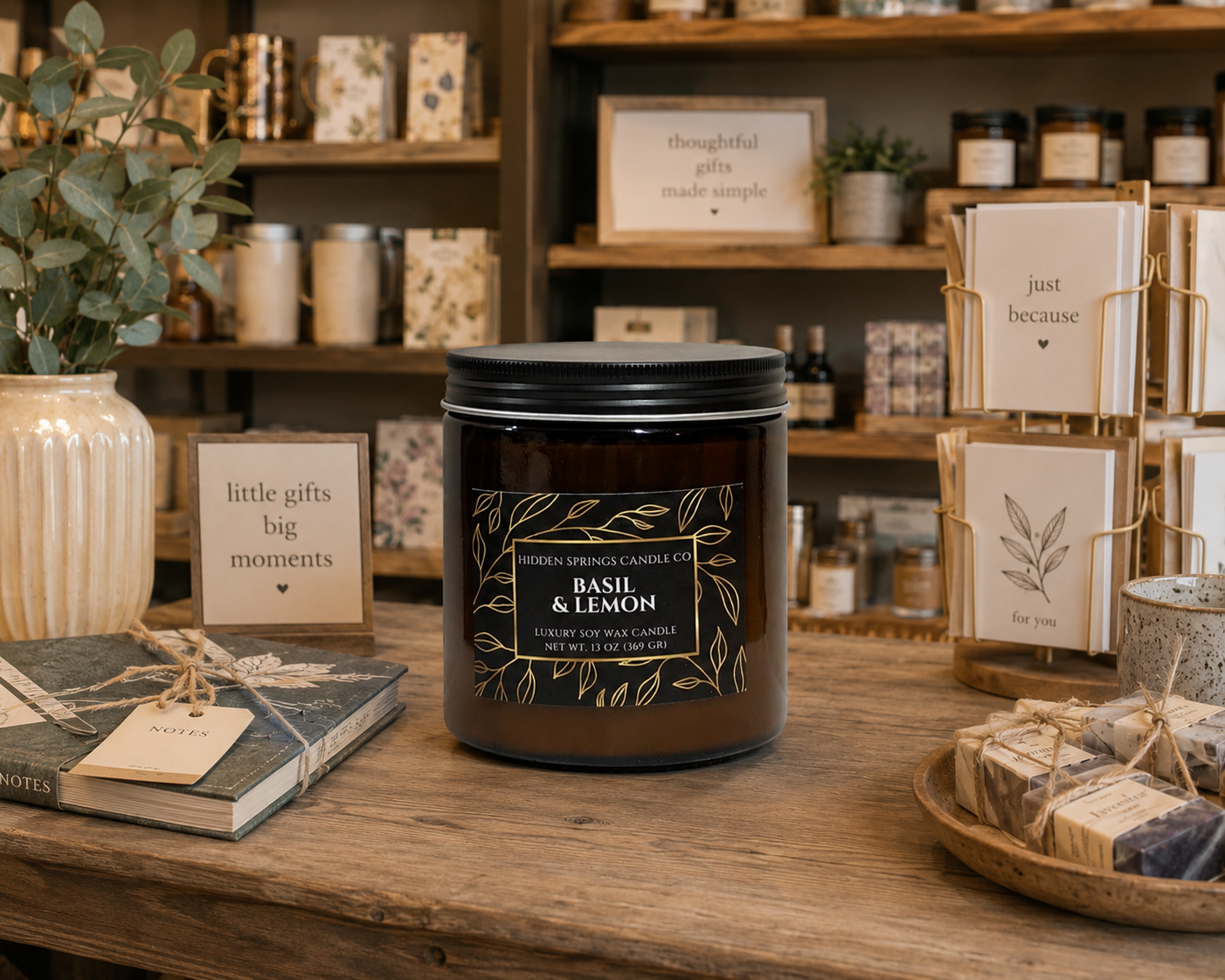 Basil and Lemon Candle