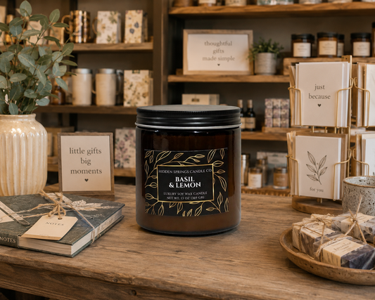 Basil and Lemon Candle