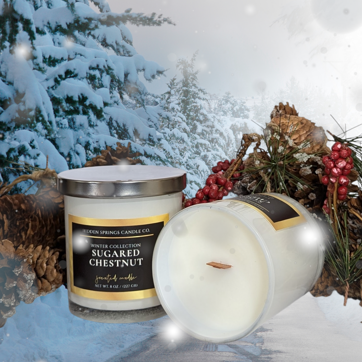 Sugared Chestnut Winter Fragrance Soy Candle