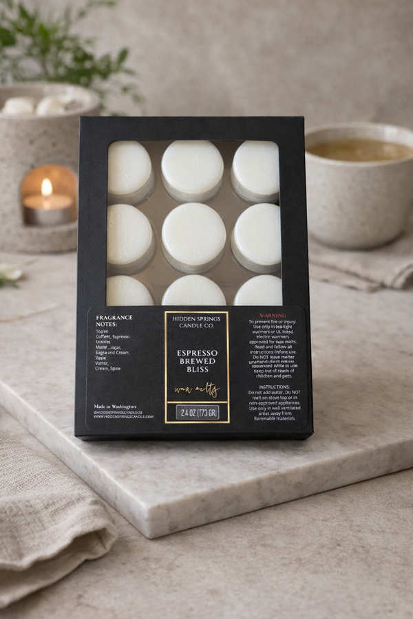 Espresso Brewed Bliss Wax Melts-Hidden Springs Candle Co