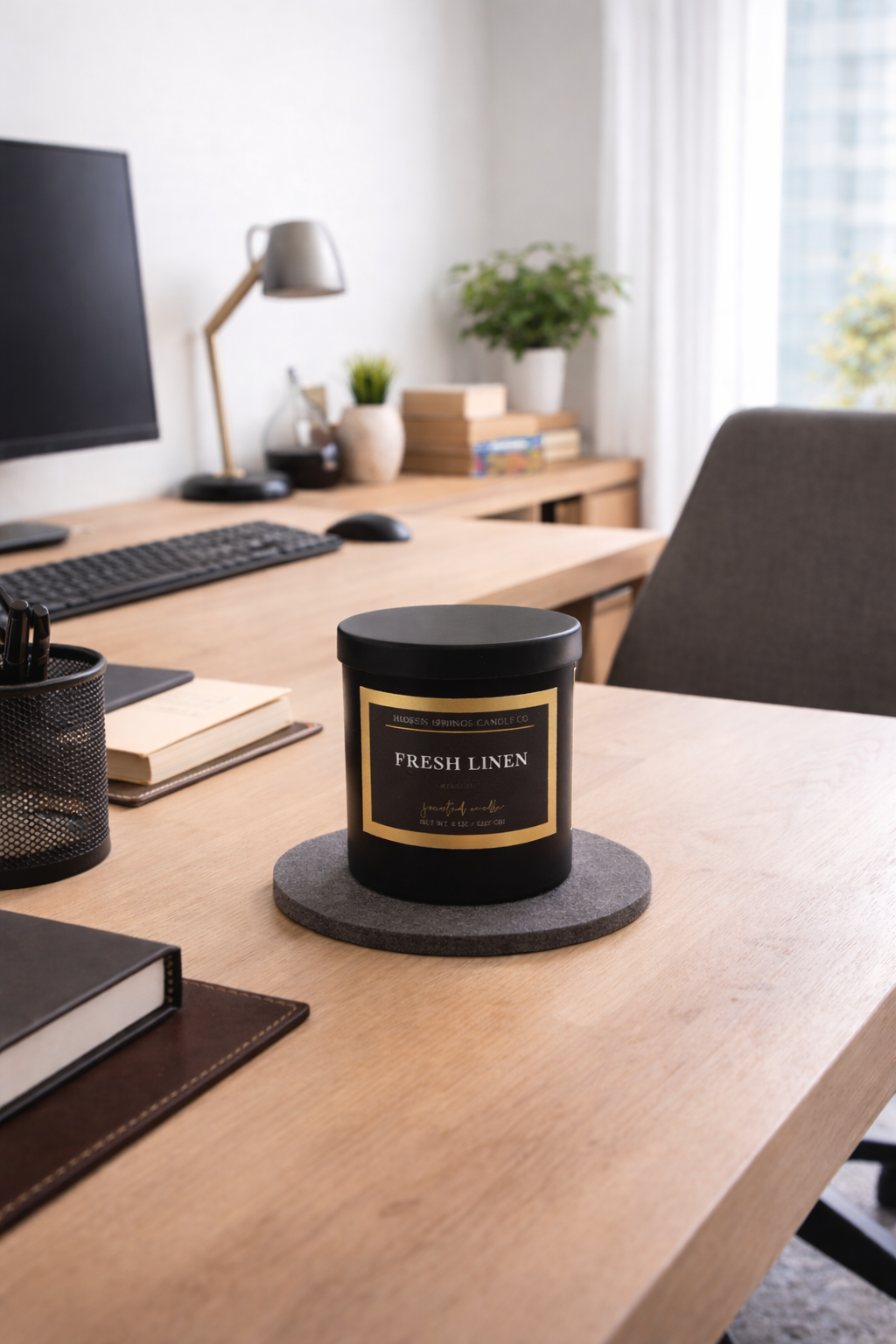Fresh Linen Candle-Hidden Springs Candle Co