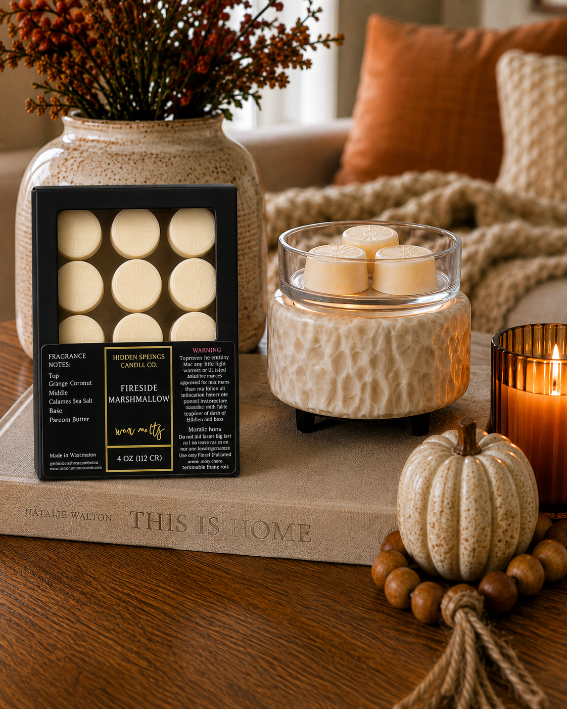 Fireside Marshmallow 12-Pack Soy Wax Melts | Hand-Poured Coconut Soy Wax Melts