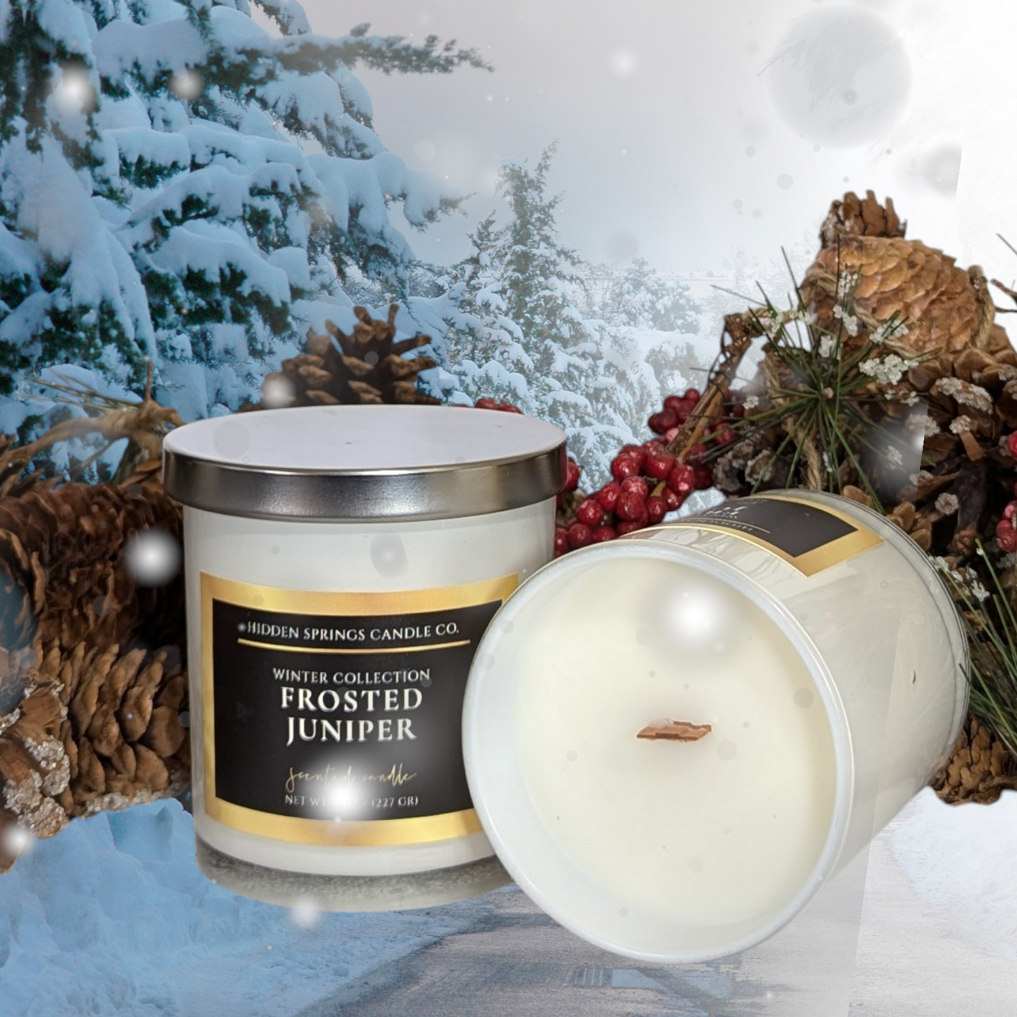 Frosted Juniper Winter Fragrance Soy Candle