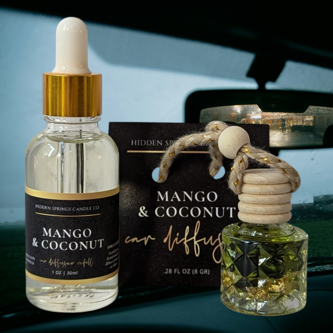 Mango & Coconut Car Diffuser With Refill-Hidden Springs Candle Co