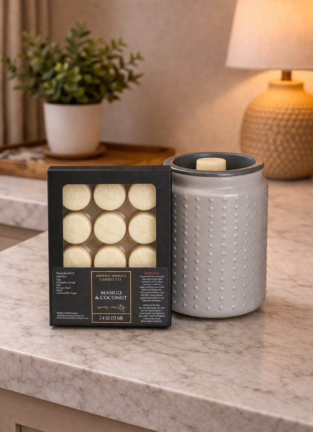Mango & Coconut Luxury Wax Melts | Hand-Poured Coconut Soy Wax Melts