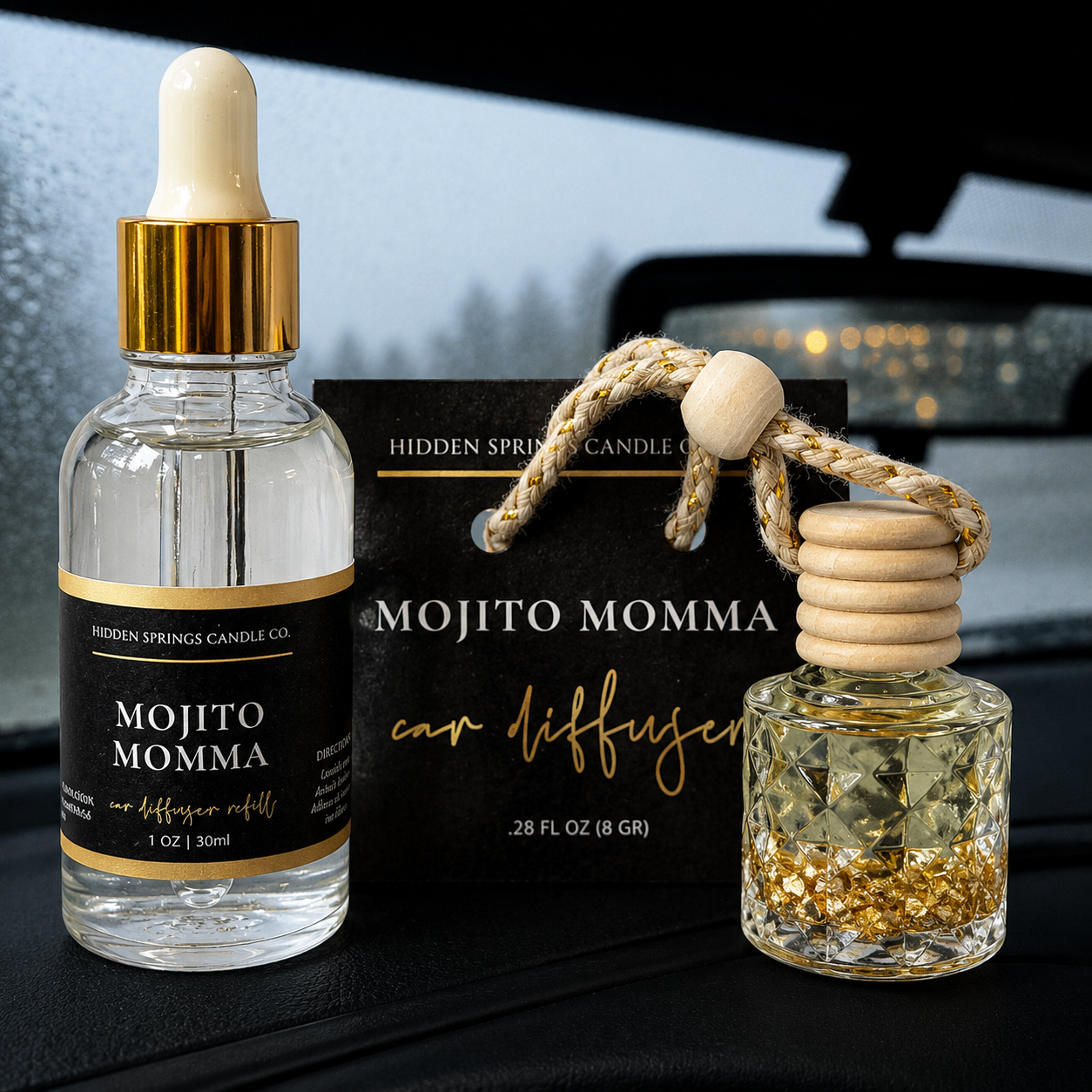 Luxury Hanging Car Diffuser with Refill