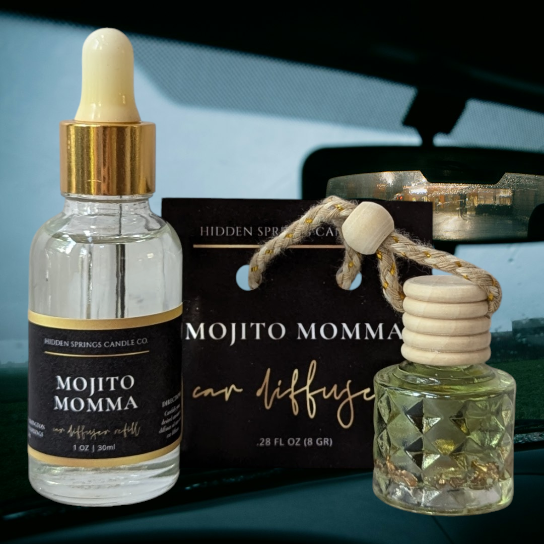 Mojito Momma Car Diffuser With Refill-Hidden Springs Candle Co