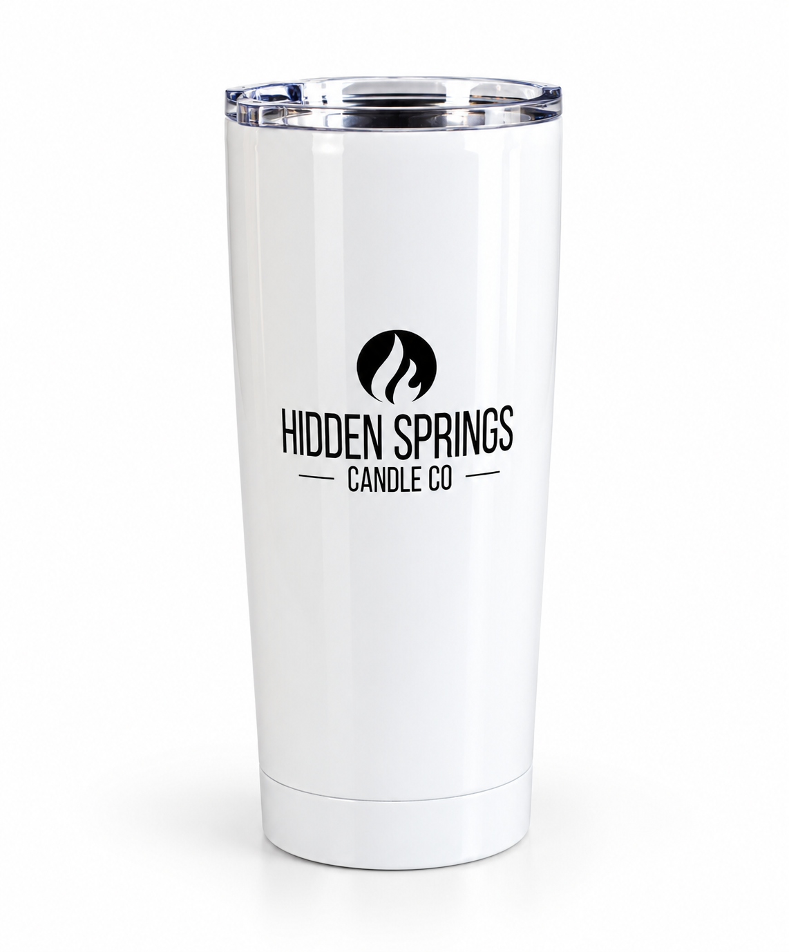 White Vacuum Insulated Tumbler with Clear Lid