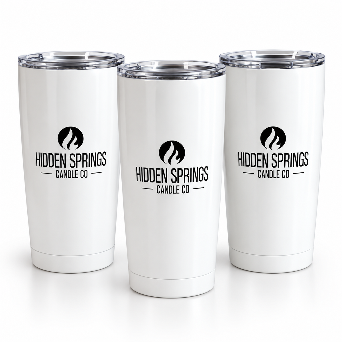 White Vacuum Insulated Tumbler with Clear Lid