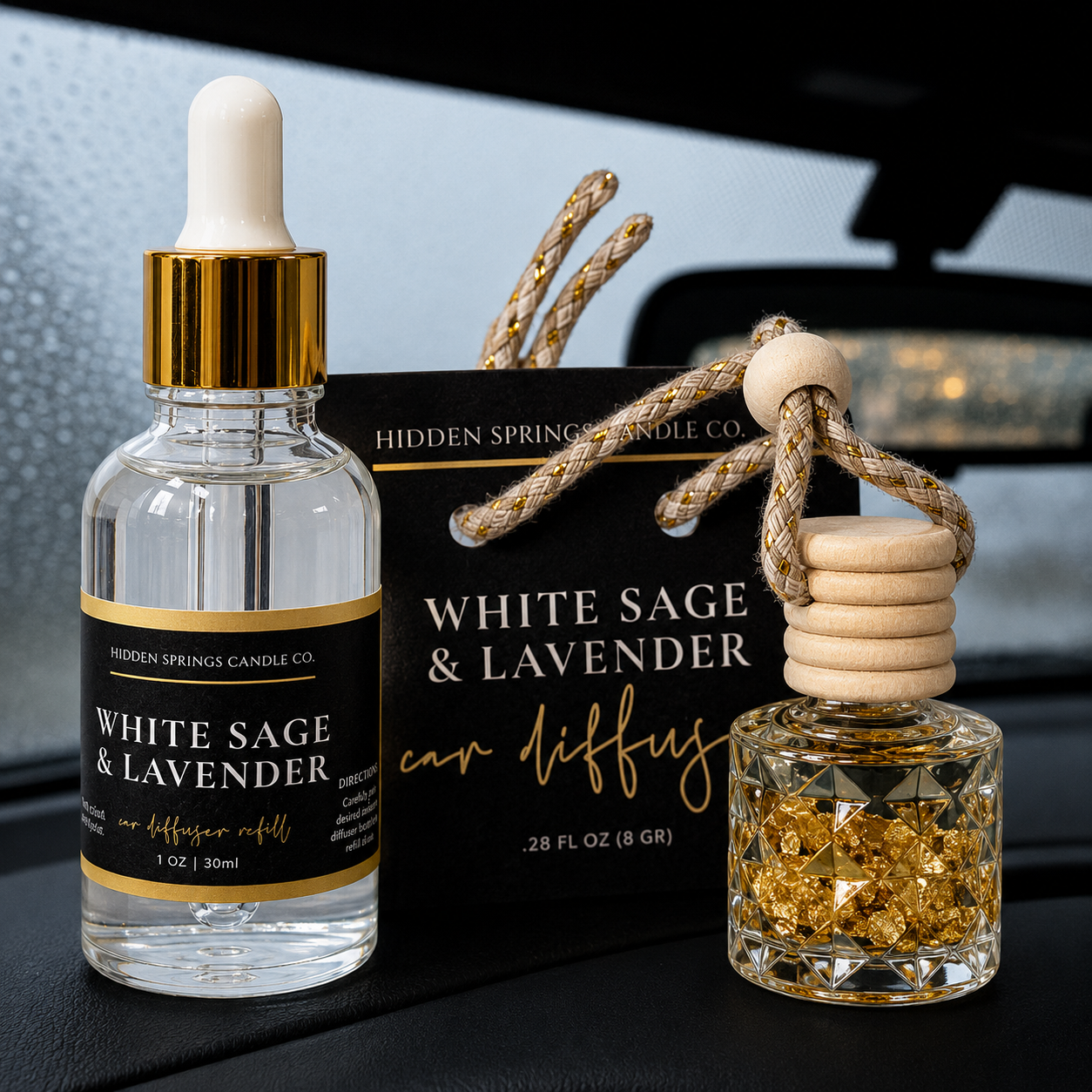 Luxury Hanging Car Diffuser with Refill
