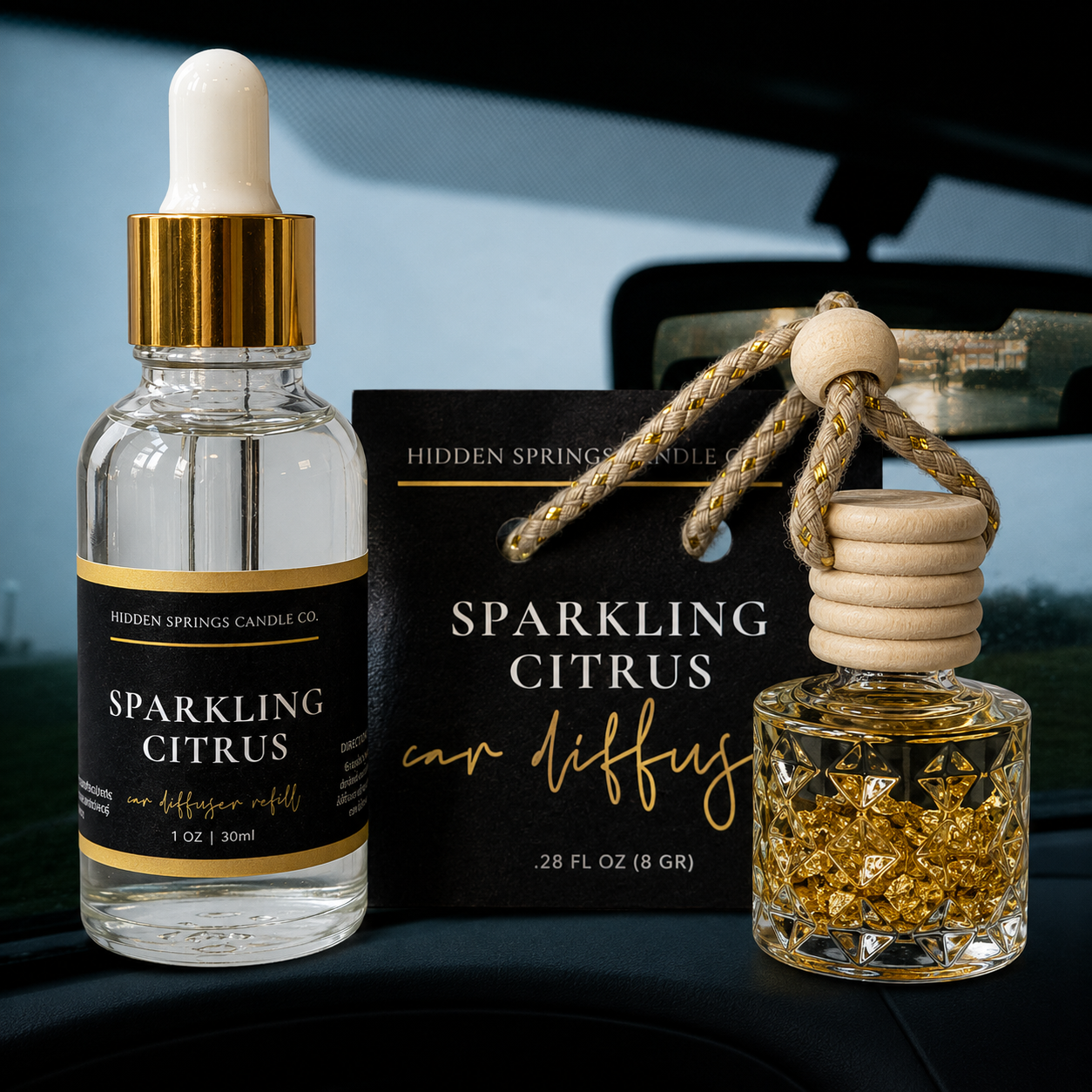 Luxury Hanging Car Diffuser with Refill