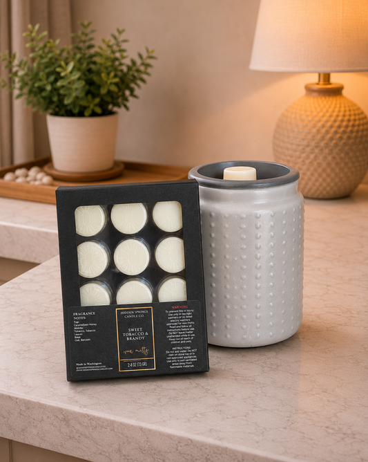 Sweet Tobacco & Brandy Luxury Wax Melts | Hand-Poured Coconut Soy Wax Melts