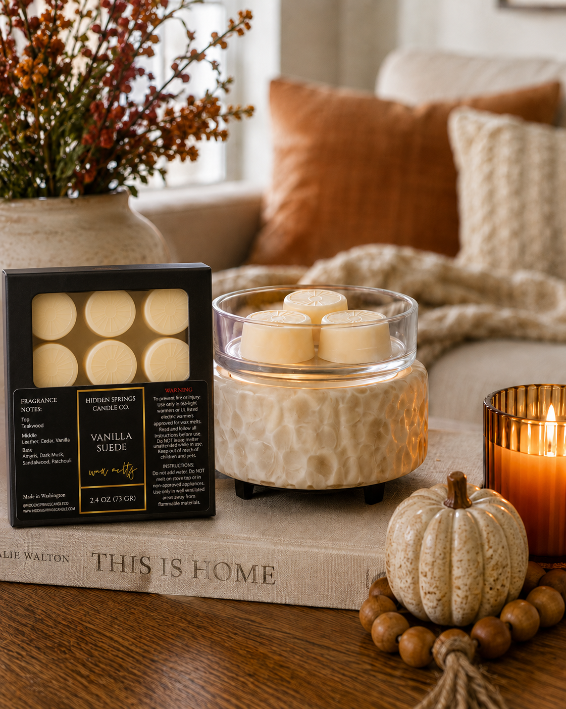 Vanilla Suede 12-Pack Soy Wax Melts | Hand-Poured Coconut Soy Wax Melts