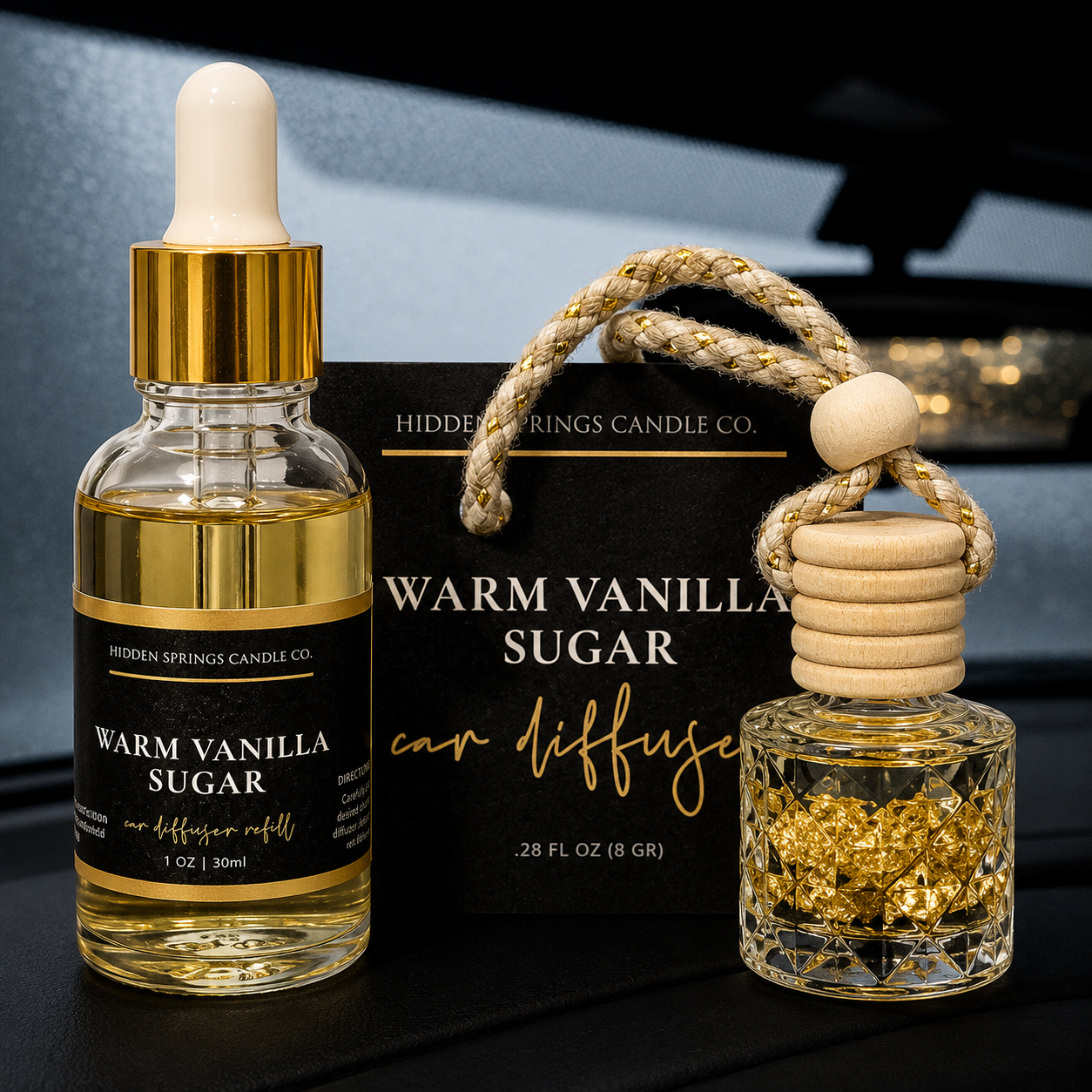 Luxury Hanging Car Diffuser with Refill