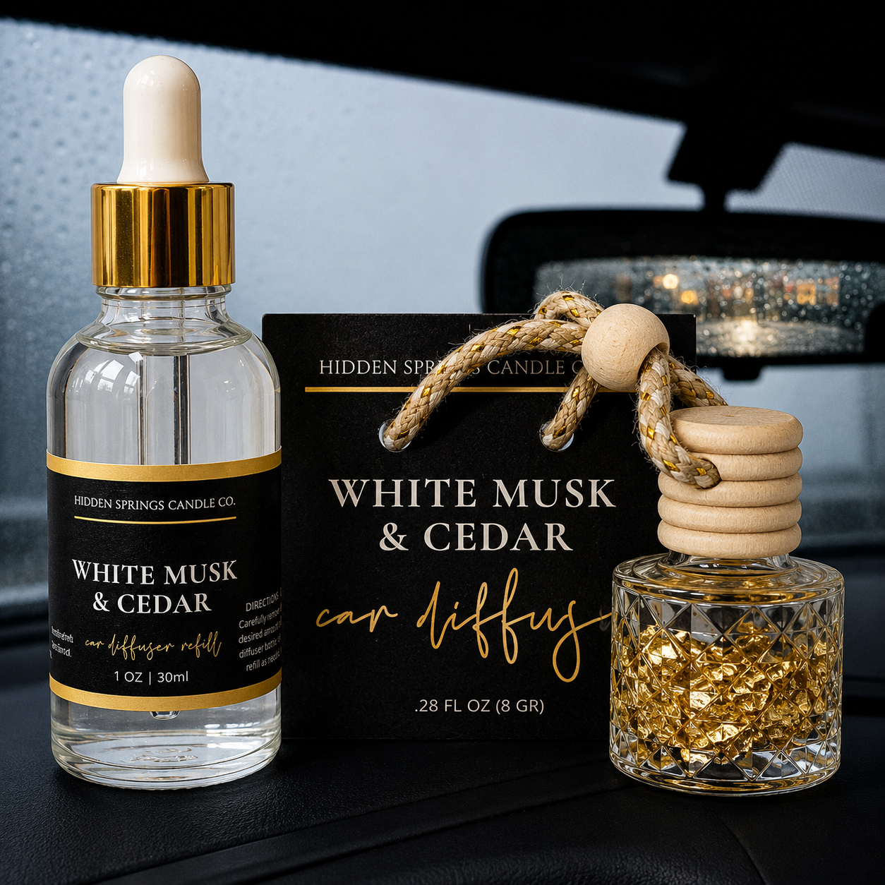 Luxury Hanging Car Diffuser with Refill