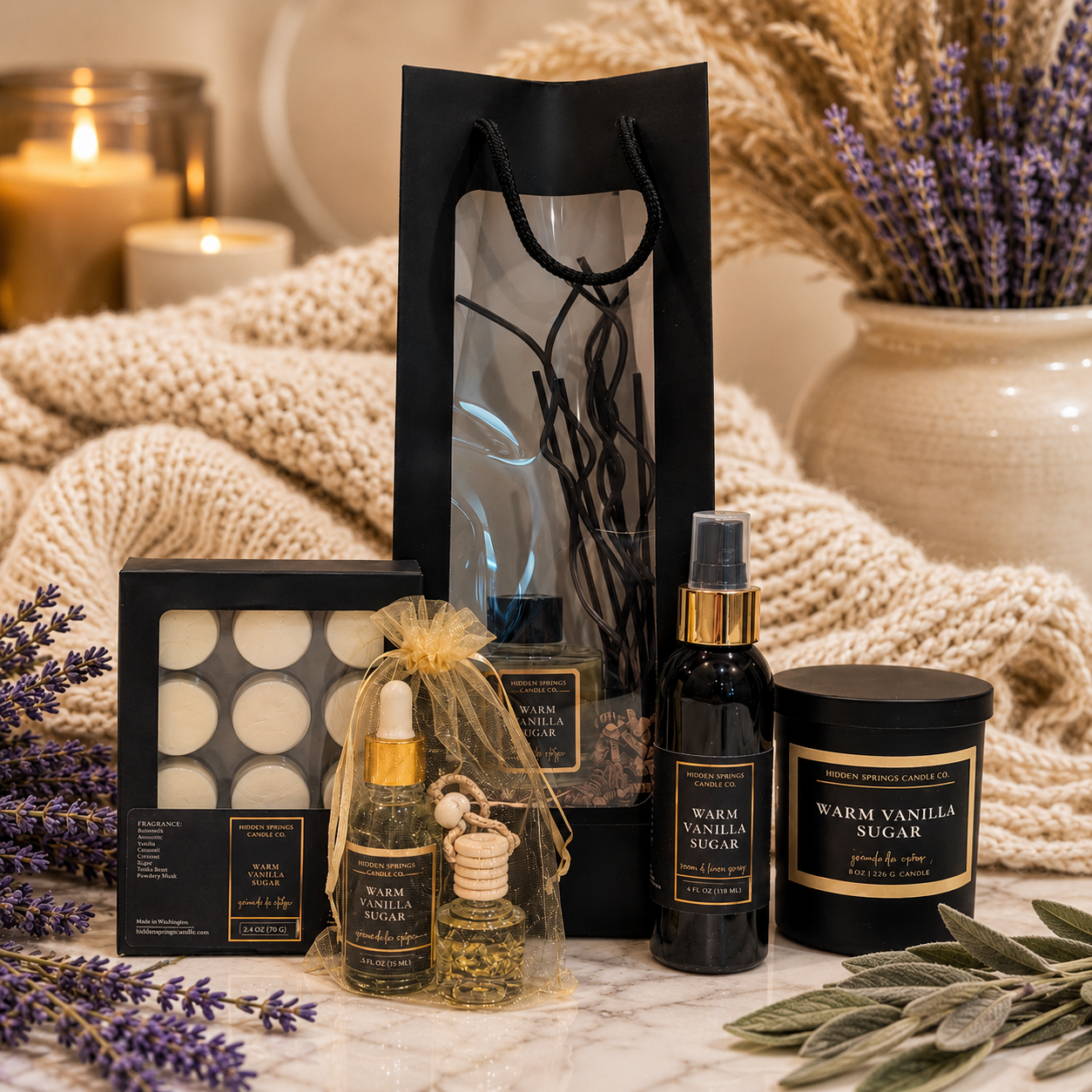 Warm Vanilla Sugar Luxury Home Fragrance Bundle