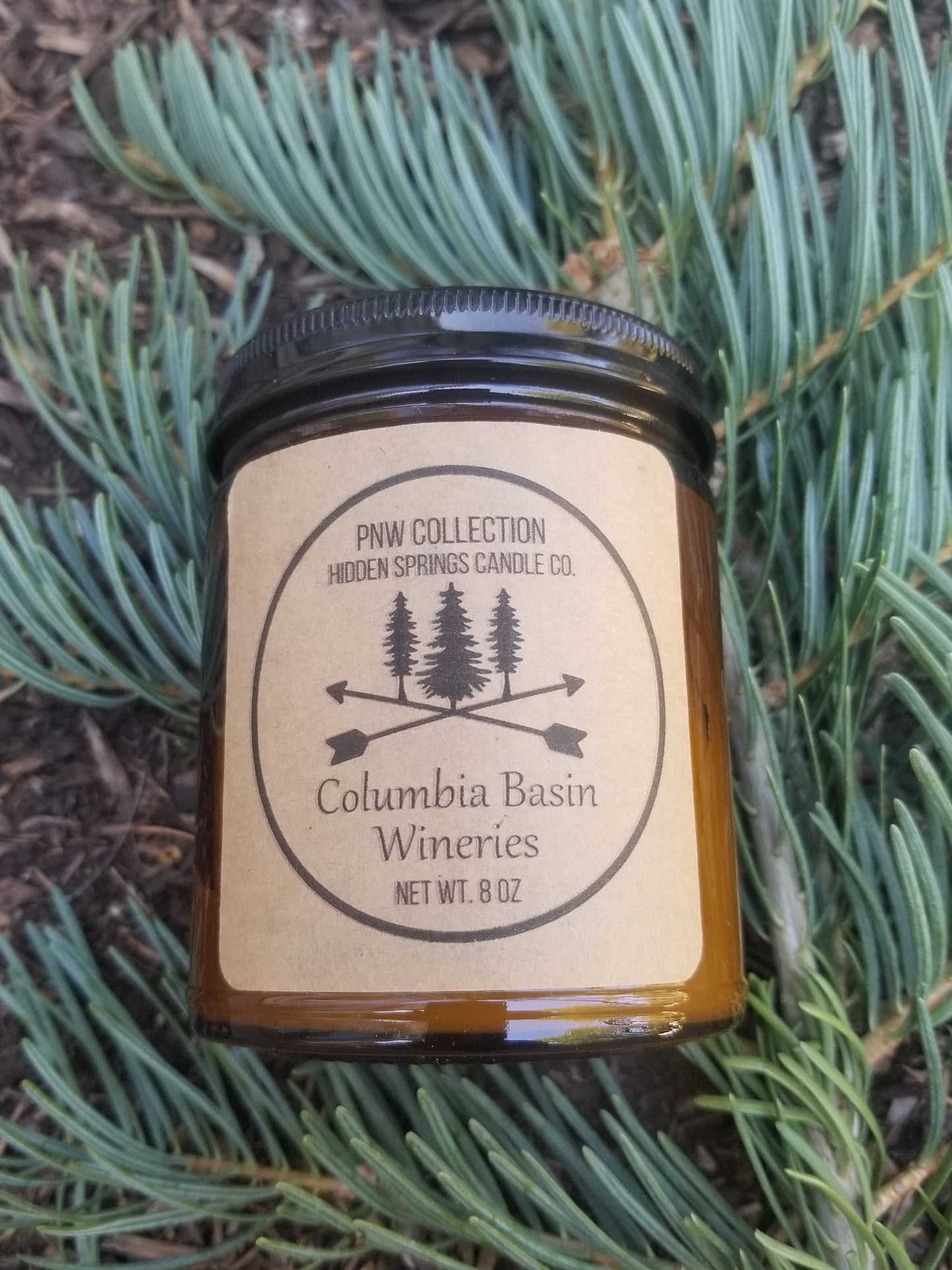 8 OZ. Columbia Basin Wineries PNW Collection Soy Candle / Made In Washington / Pacific Northwest Theme /Home Fragrances / Home Decor Gift